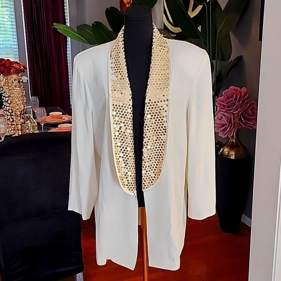 Vintage sequin blazer sz 14 - Picture 1 of 10